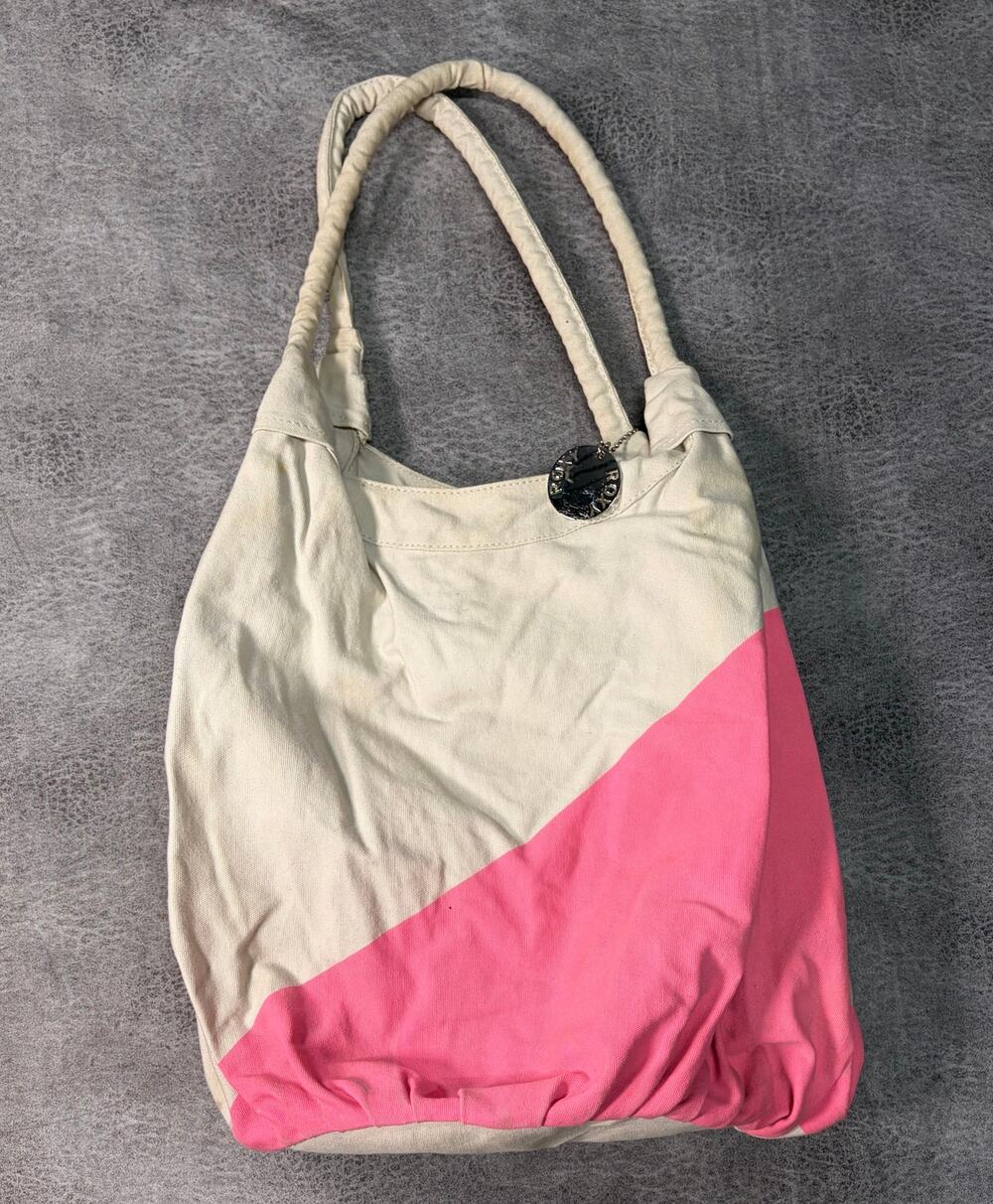 Y2k Roxy Striped Canvas Shoulder Bag